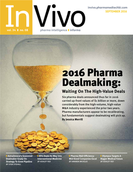 2016 Pharma Dealmaking