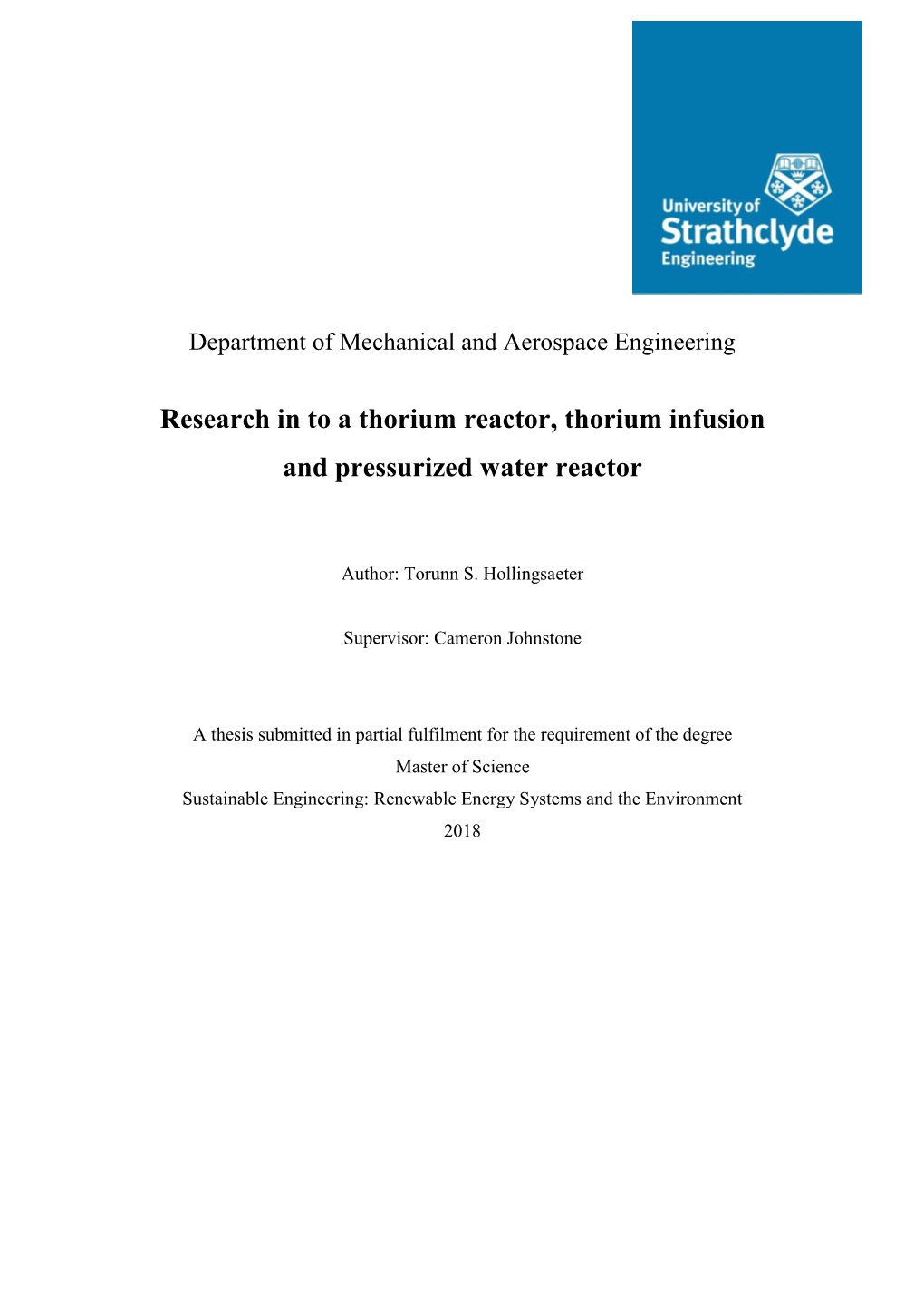 Thorium Reactors, Thorium Infusion and Pressurized Water Reactor