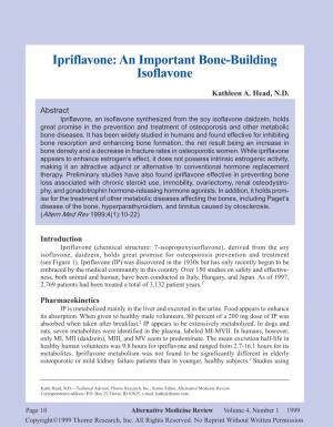 Ipriflavone: an Important Bone-Building Isoflavone