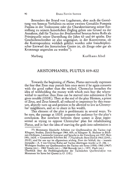 Aristophanes, Plutus 819-822