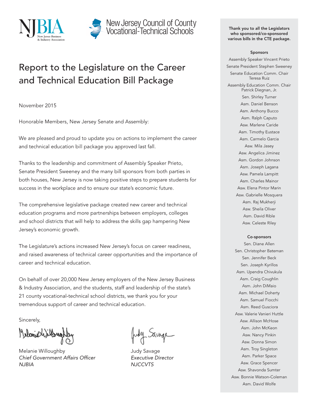 Report to the Legislature on the Career and Technical Education