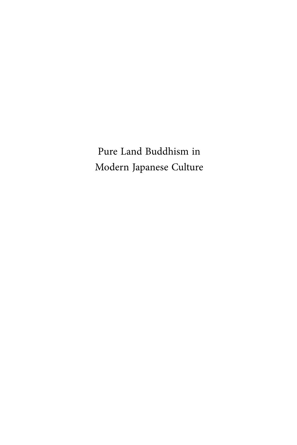 Pure Land Buddhism in Modern Japanese Culture