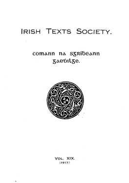 Irish Texts Society