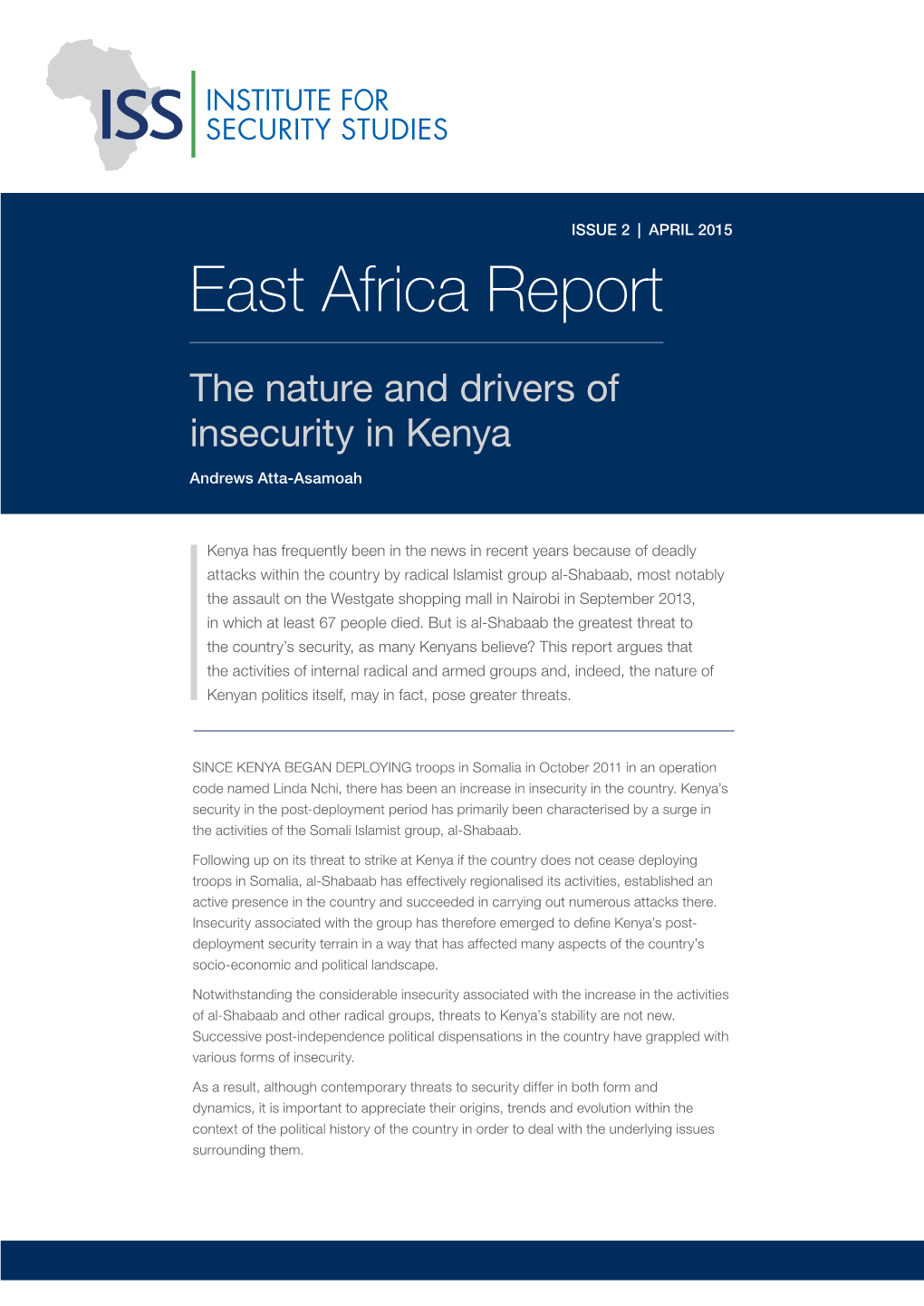 The Nature and Drivers of Insecurity in Kenya