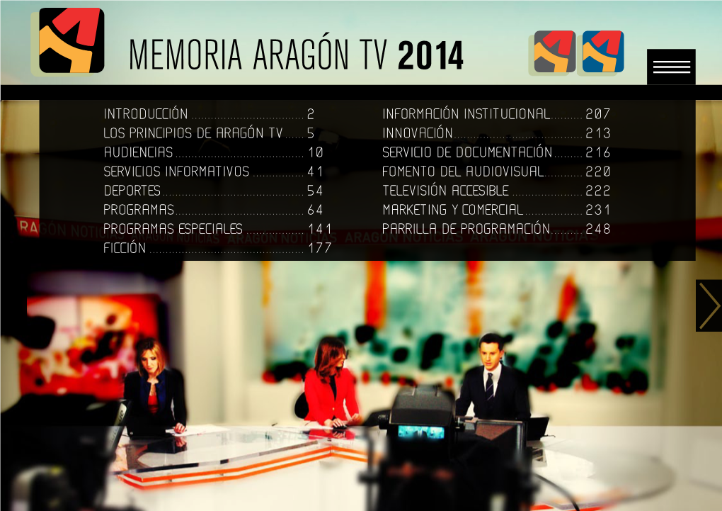 Memoria De Actividad Aragón TV 2014