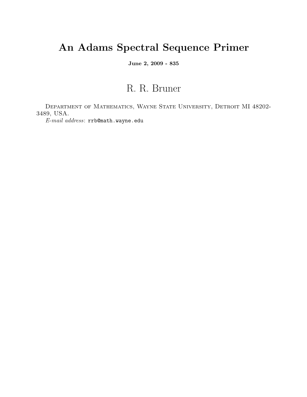 An Adams Spectral Sequence Primer