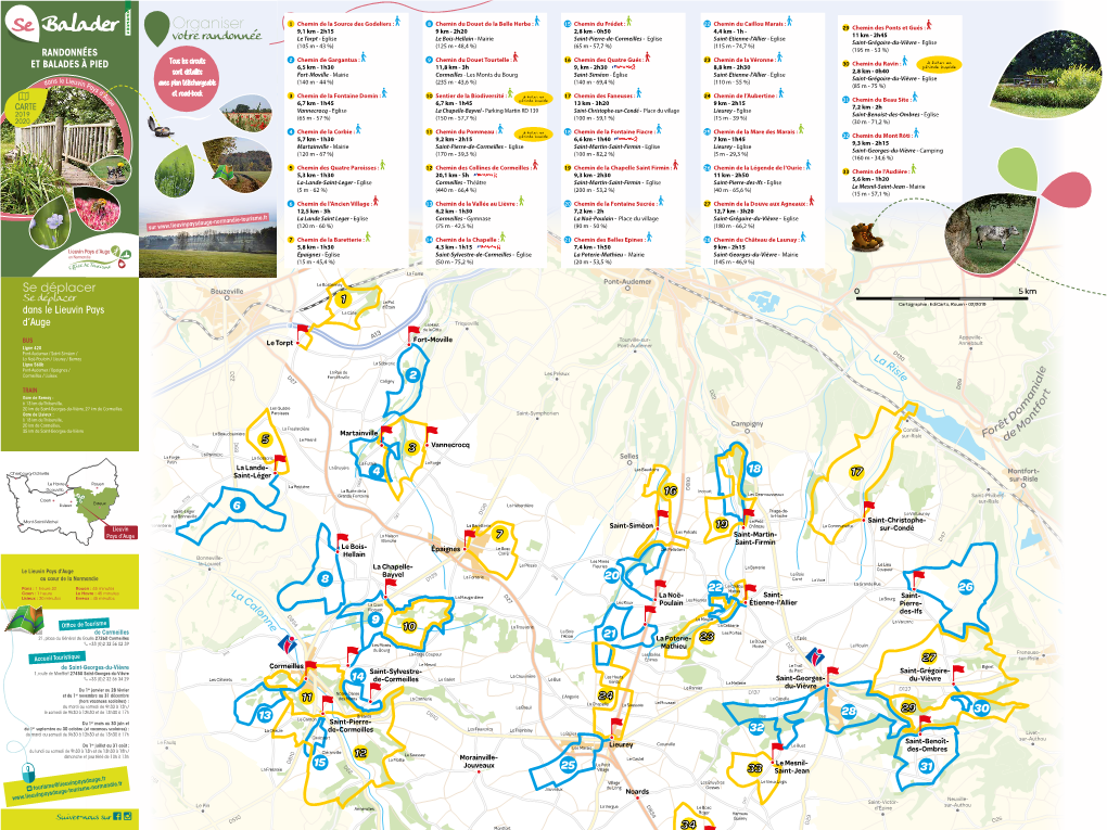 Carte De Randonnées Pédestres 2019-2020