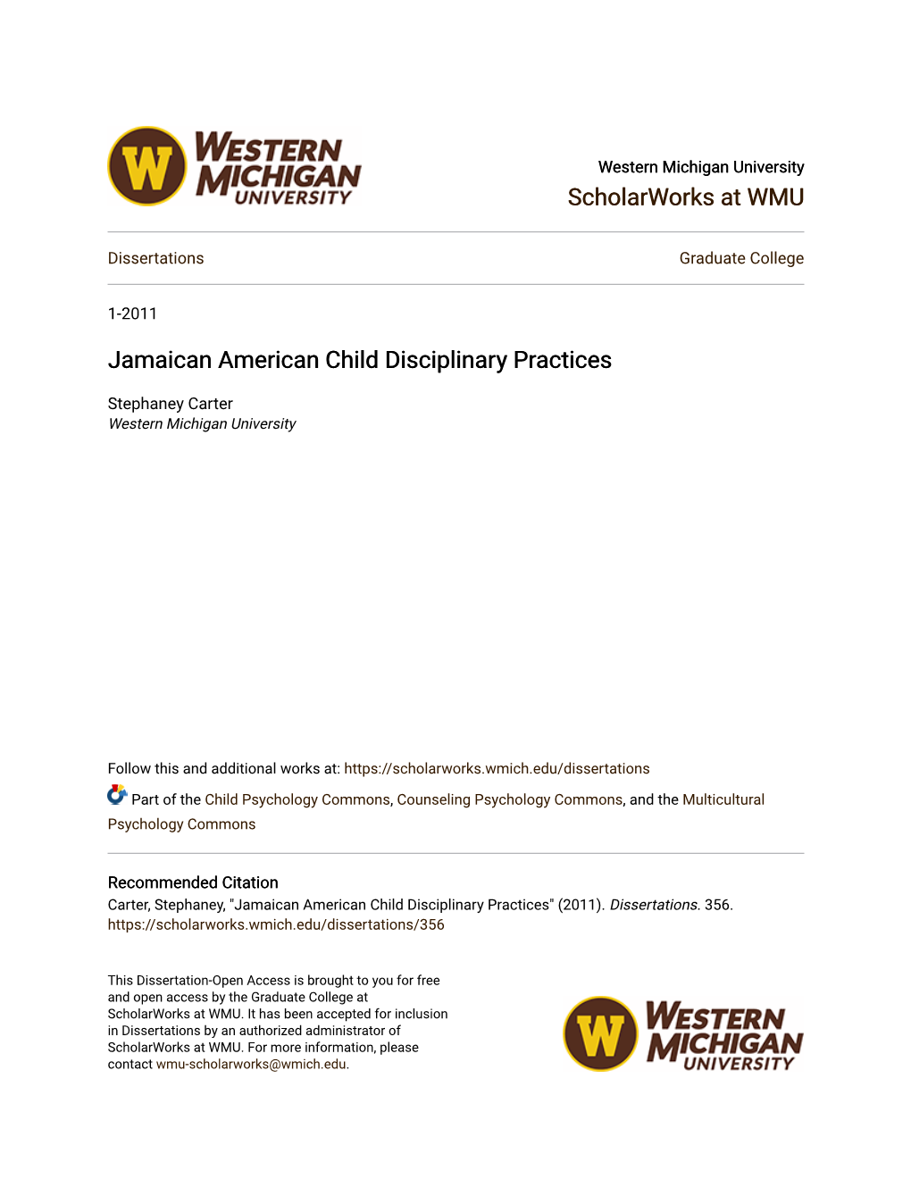 Jamaican American Child Disciplinary Practices
