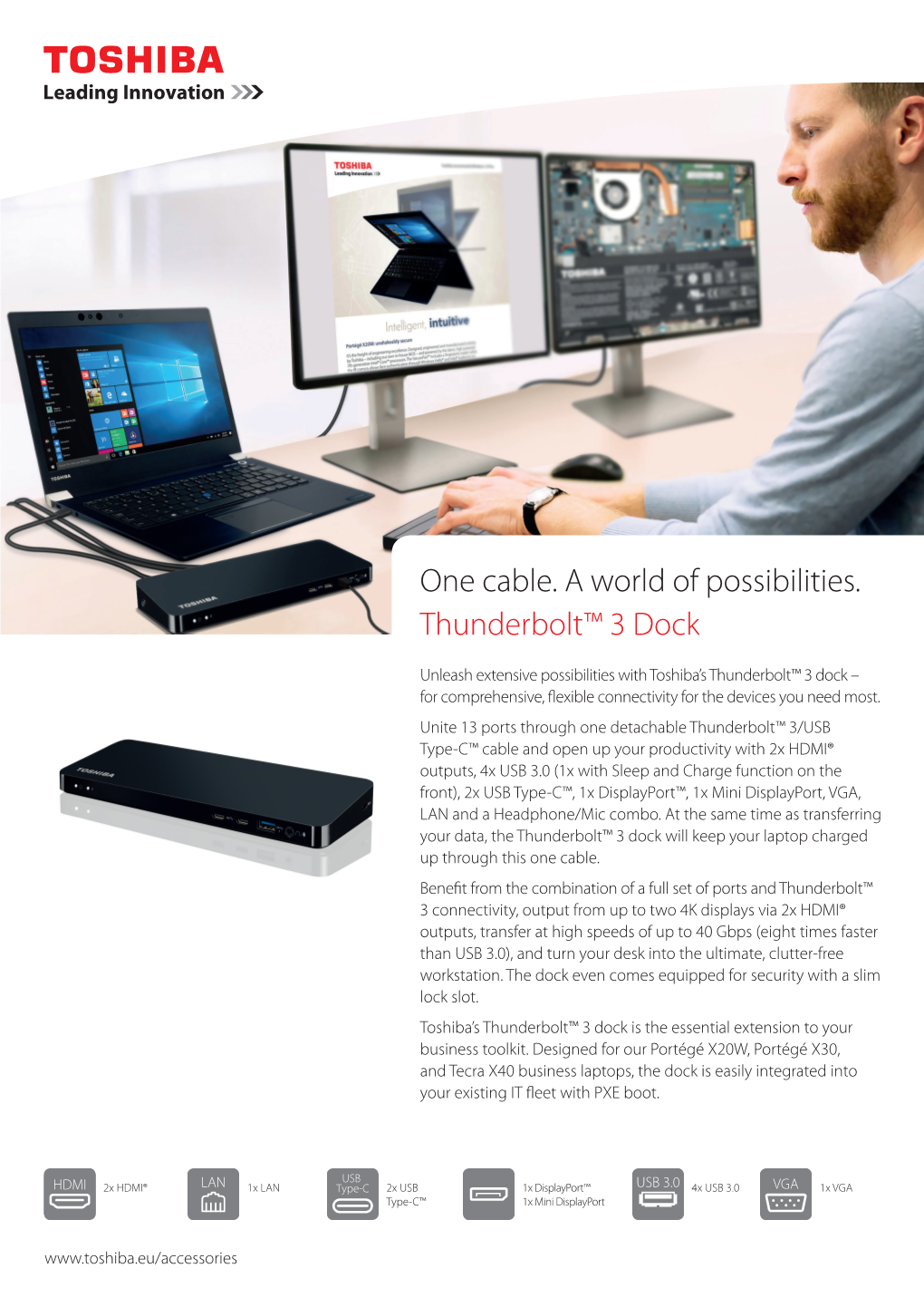 One Cable. a World of Possibilities. Thunderbolt™ 3 Dock