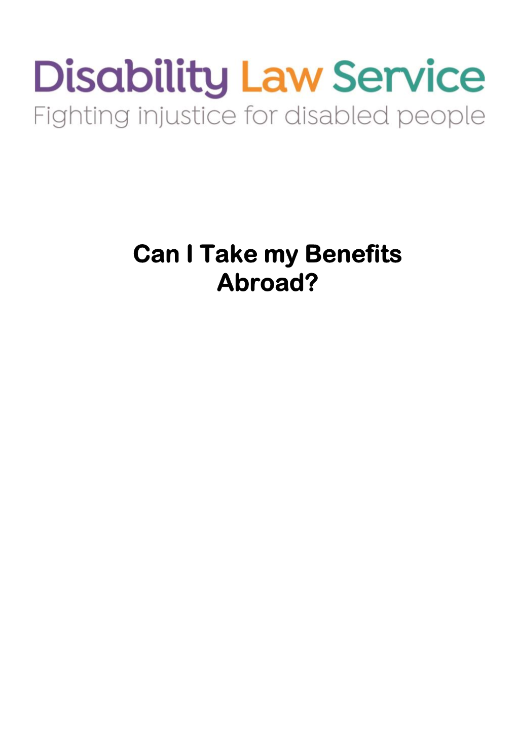 Can I Take My Benefits Abroad?