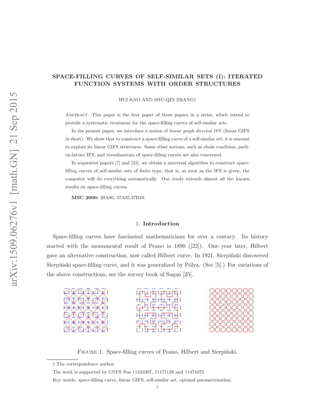 Arxiv:1509.06276V1 [Math.GN] 21 Sep 2015 H Bv Osrcin,Setesre Oko Aa [25]