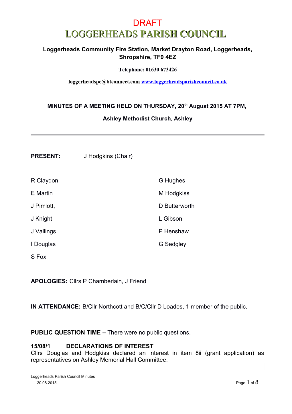 Loggerheads Parish Council