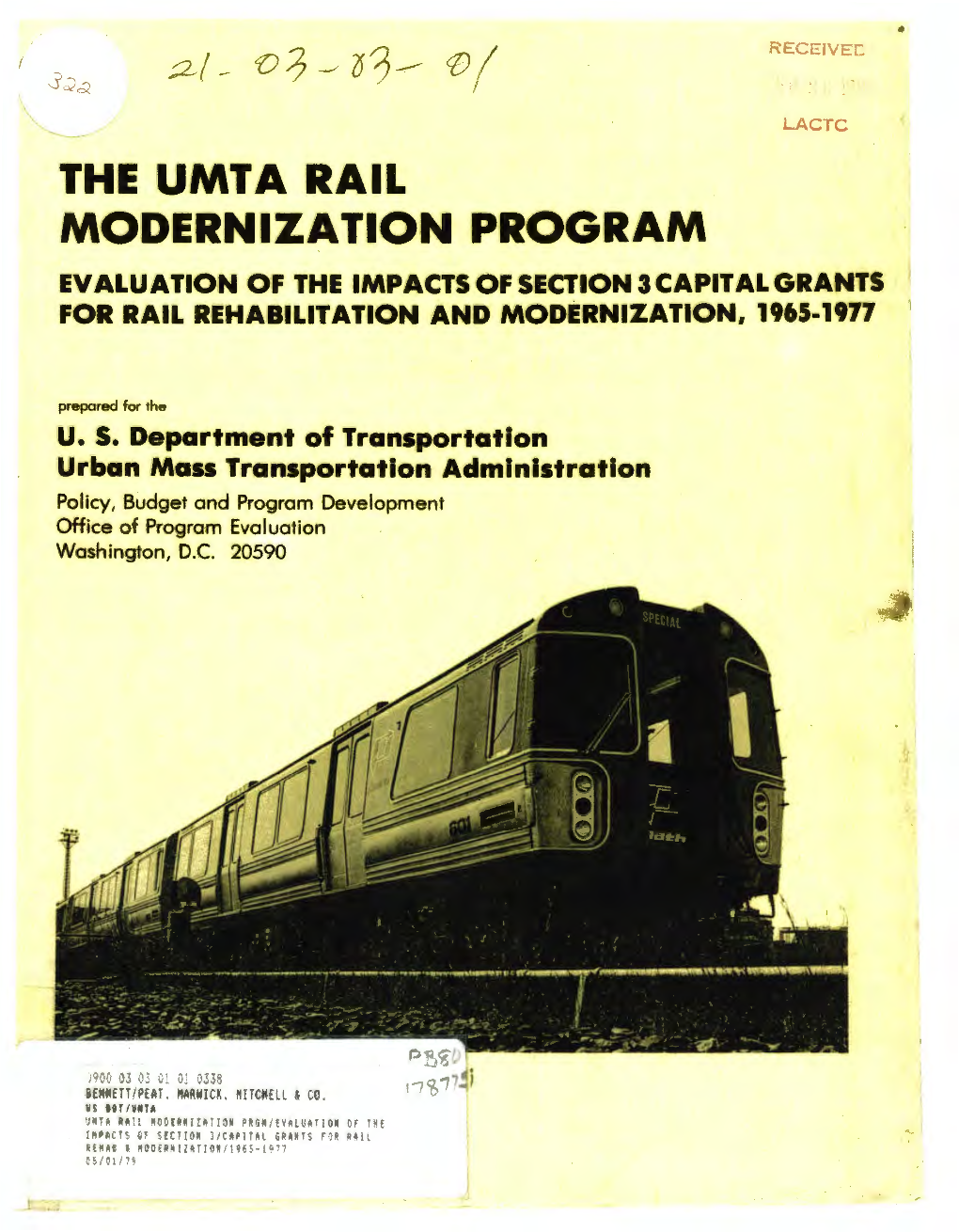 1979 Evaluation of the Impacts of Section 3 6