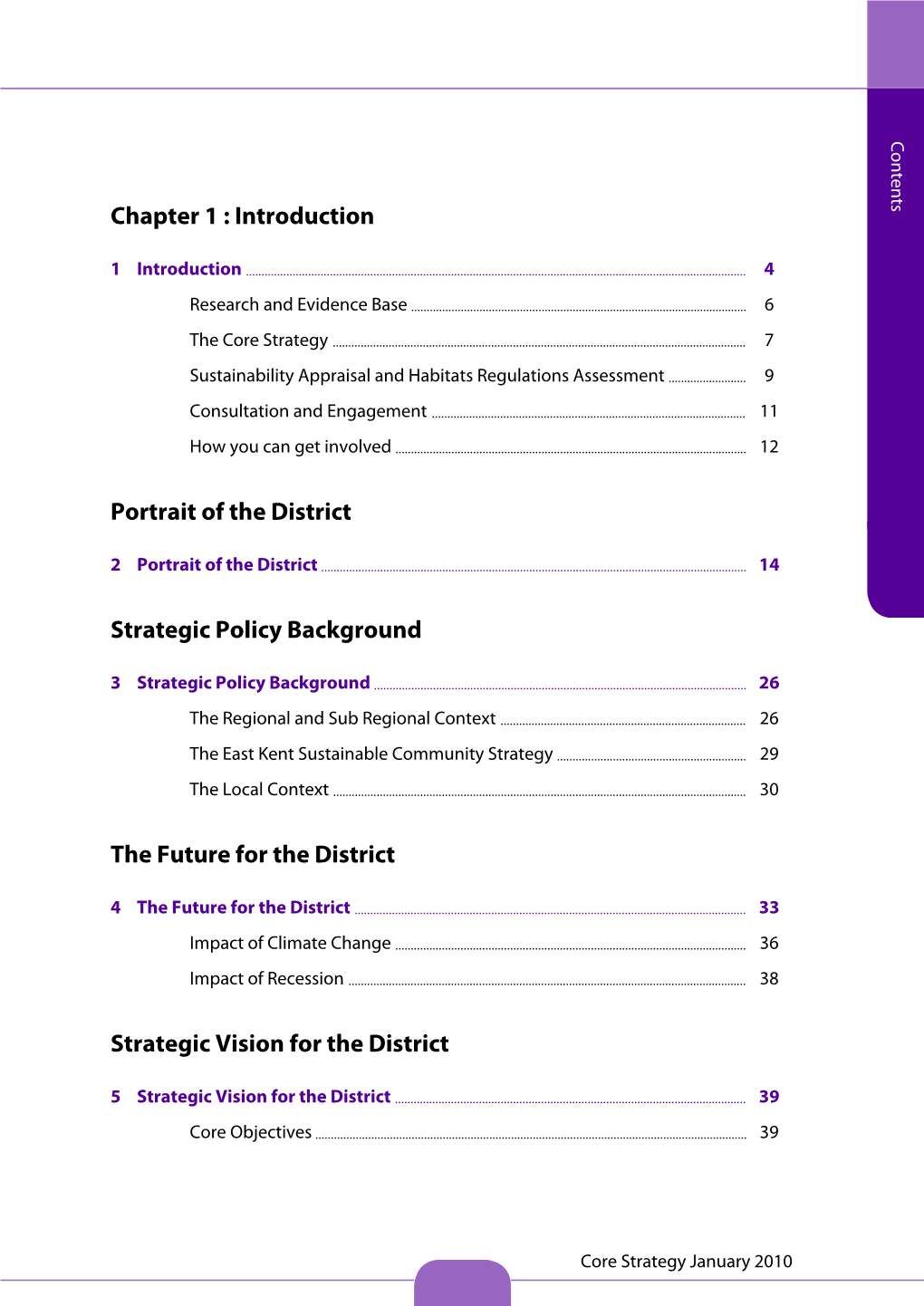 Core Strategy Options Report for Consultation