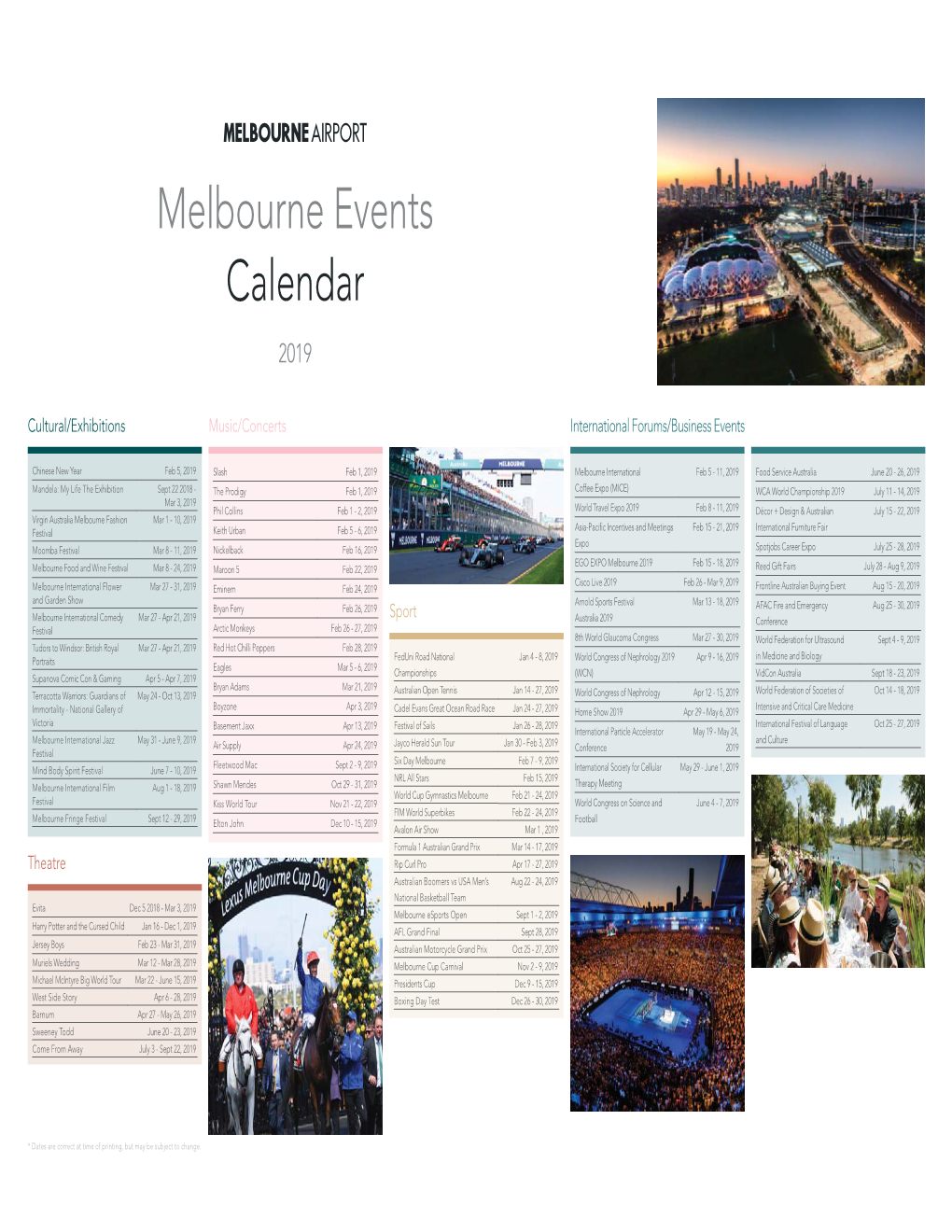 Melbourne Events Calendar