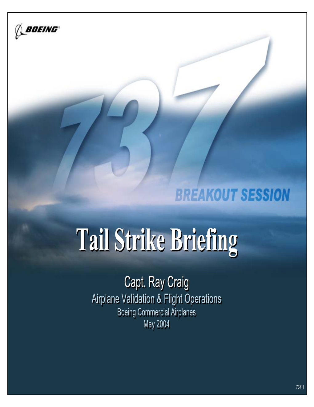 Tail Strike Briefing Presentation