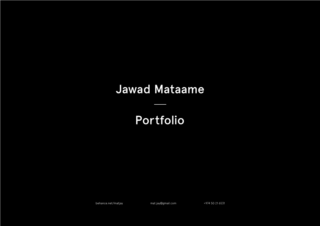 Portfolio Jawad Mataame