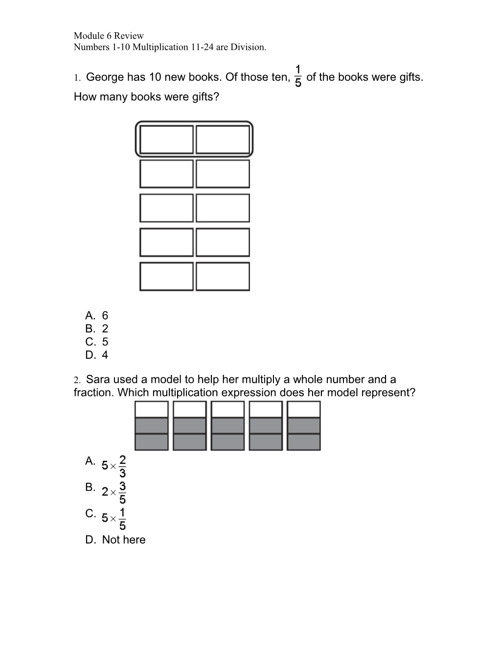 Numbers 1-10 Multiplication 11-24 Are Division