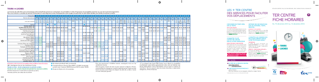 Ter Centre Fiche Horaires Ires