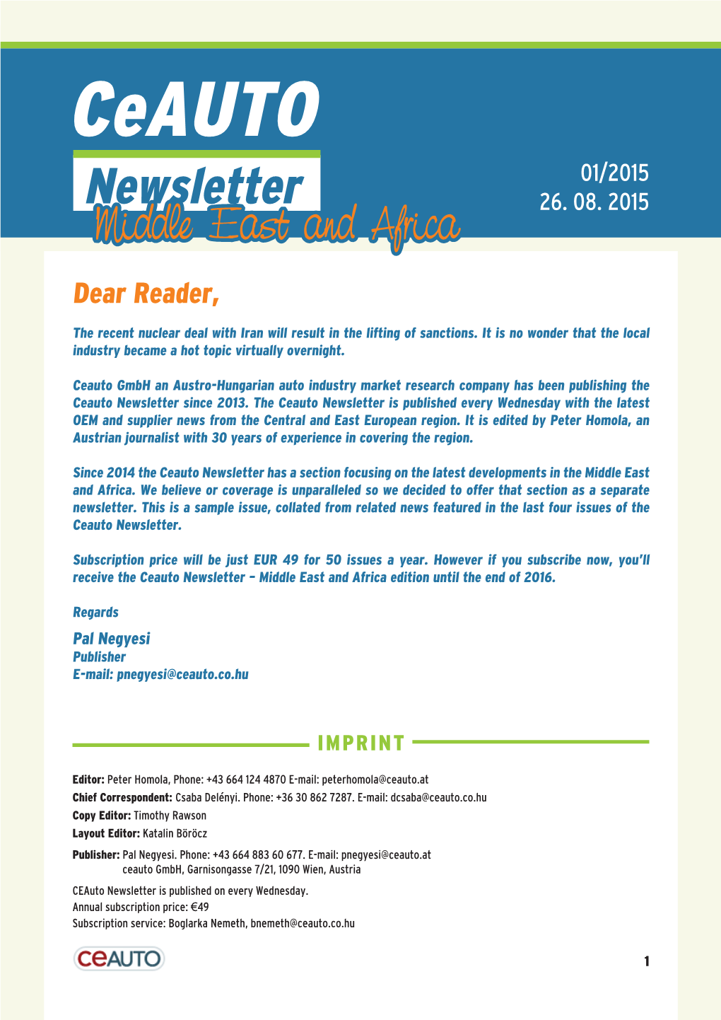 Ceauto 01/2015 Newsletter 26