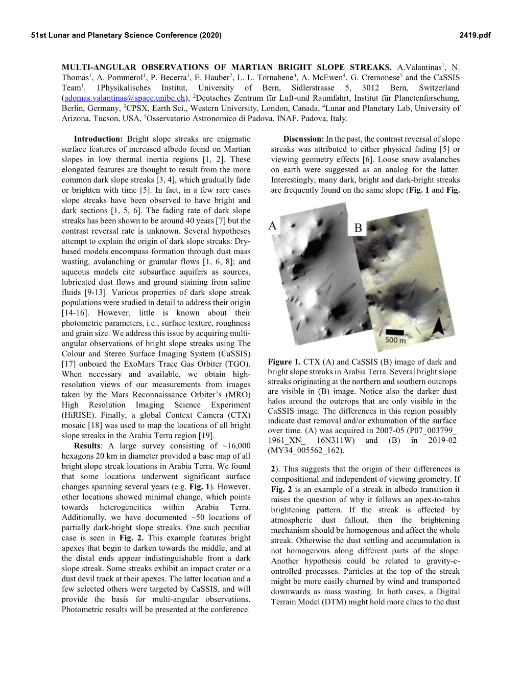 Multi-Angular Observations of Martian Bright Slope Streaks