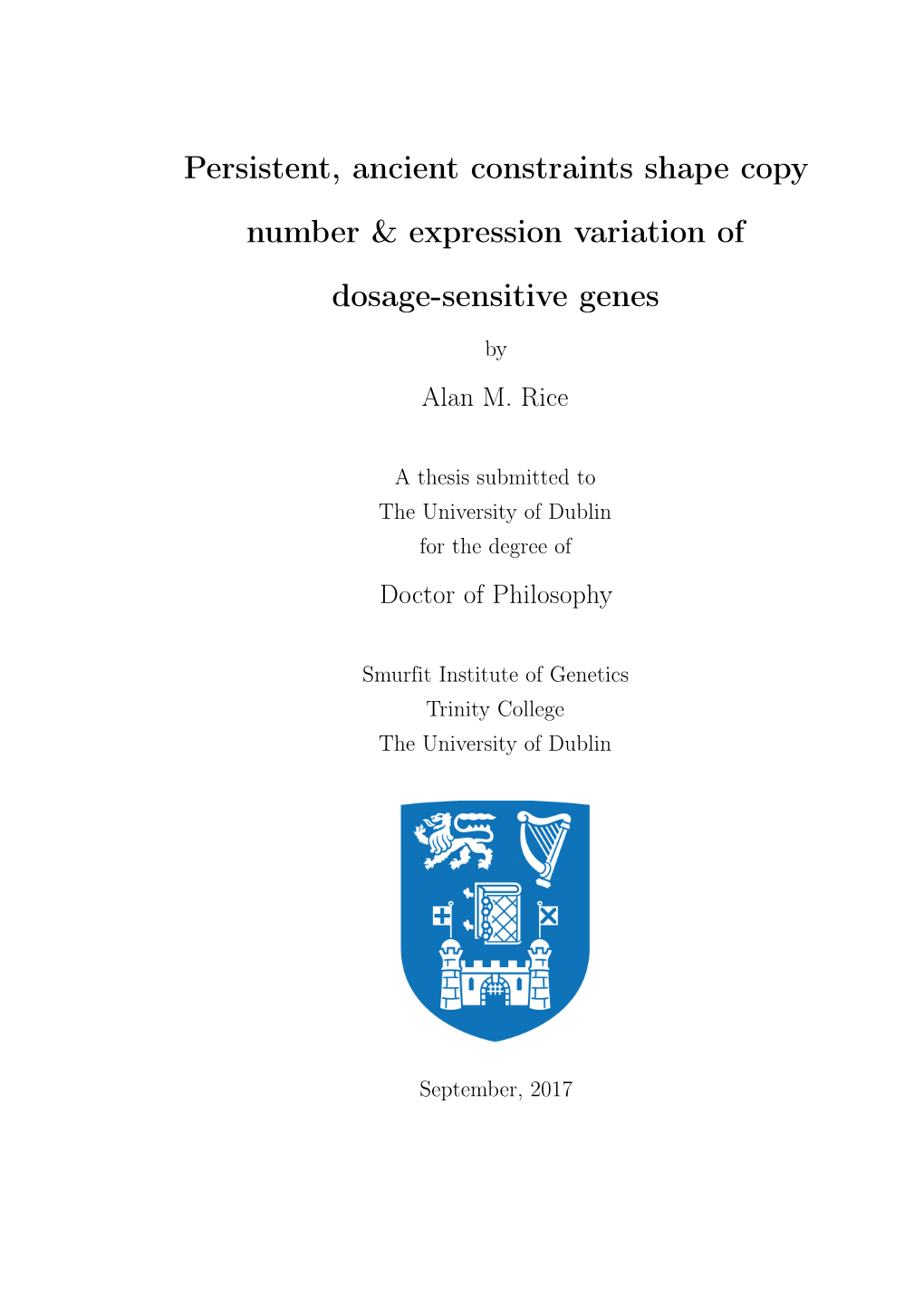 Persistent, Ancient Constraints Shape Copy Number & Expression Variation