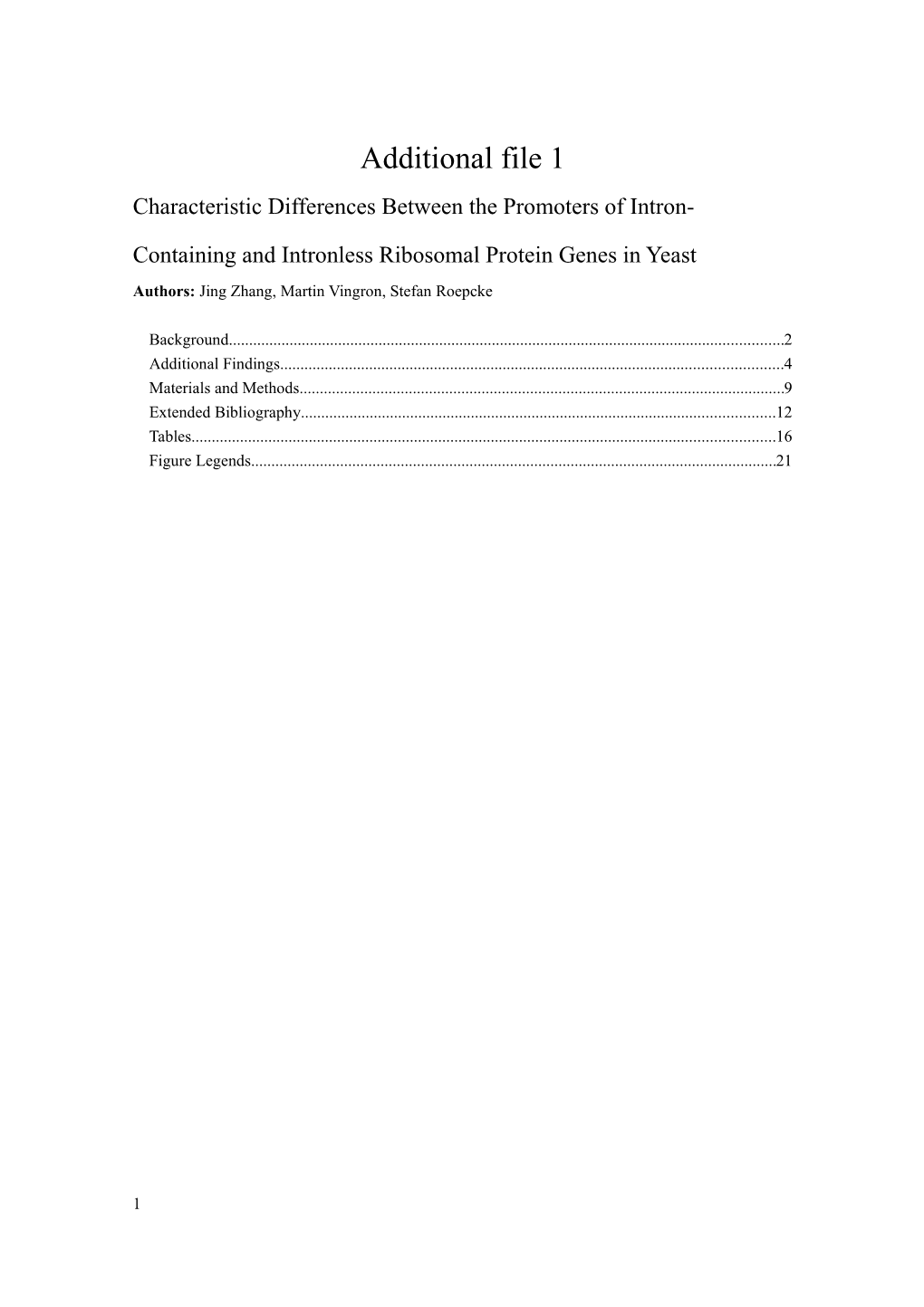 Characteristic Differences in TF Binding Site Patterns Between Intron-Containing and Intron-Less