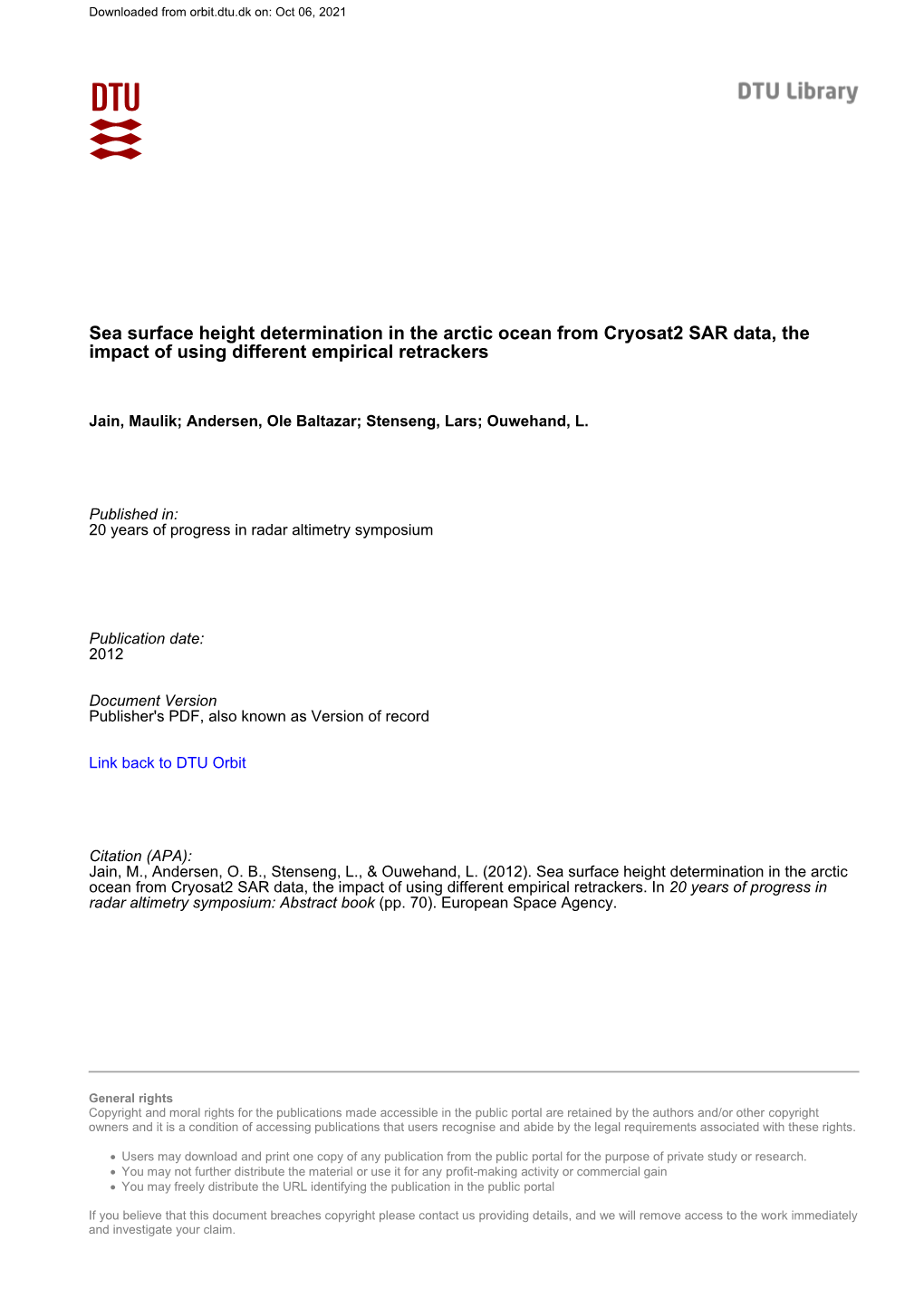 Satellite Altimetry to Operational Oceanography: a Historical Perspective