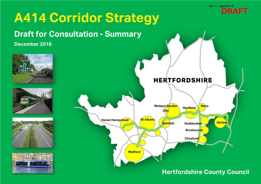 A414 Corridor Strategy Draft for Consultation - Summary December 2018