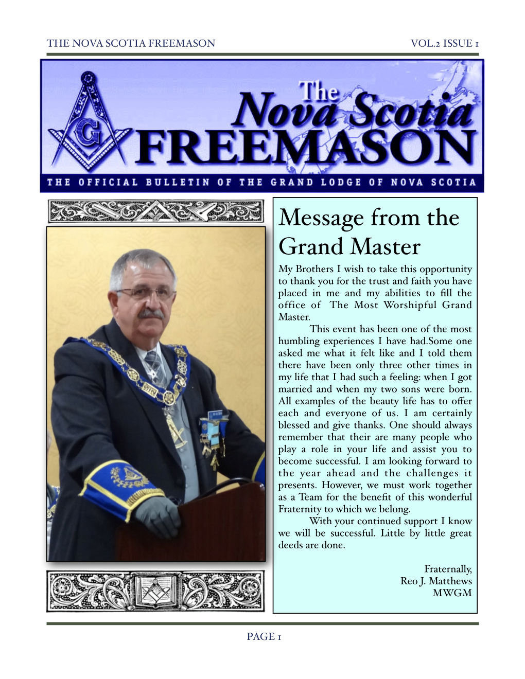 The Freemason Vol2 Issue1