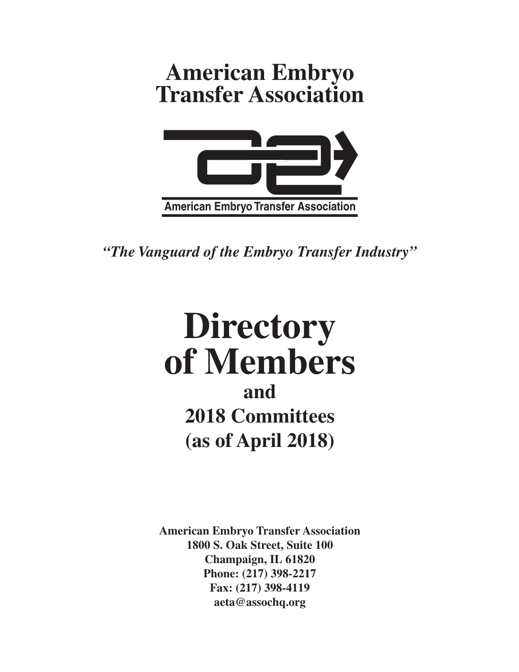 Directory of Members and 2018 Committees (As of April 2018)