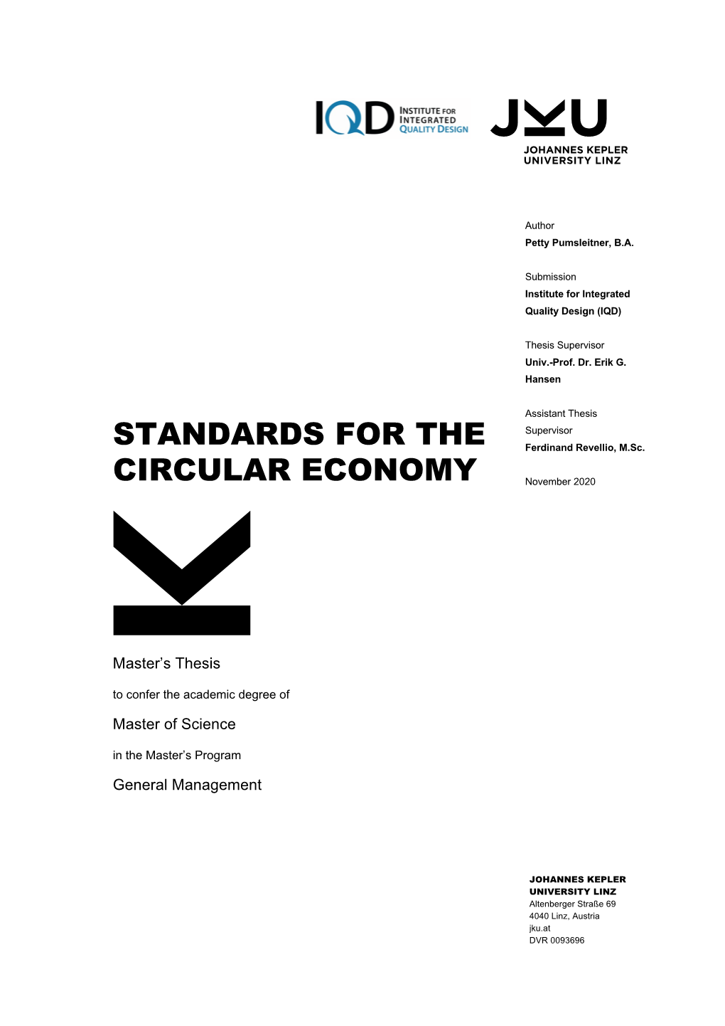 Standards for the Circular Economy
