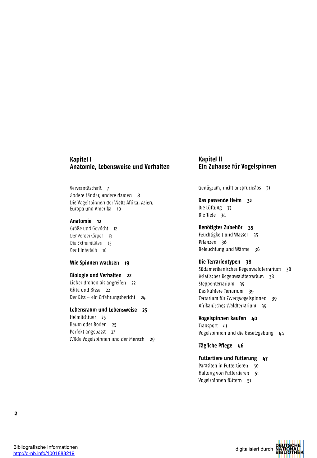 Kapitel I Anatomie, Lebensweise Und Verhalten Kapitel II Ein Zuhause Für