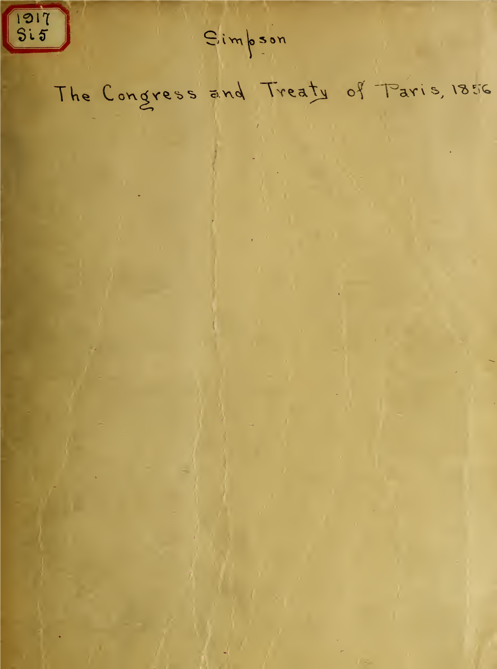 The Congress and Treaty of Paris, 1856