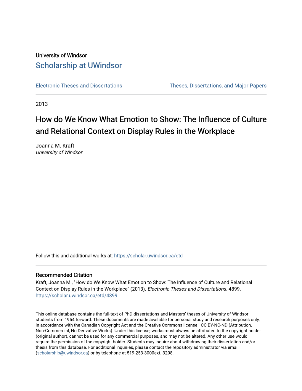 How Do We Know What Emotion to Show: the Influence of Culture and Relational Context on Display Rules in the Workplace