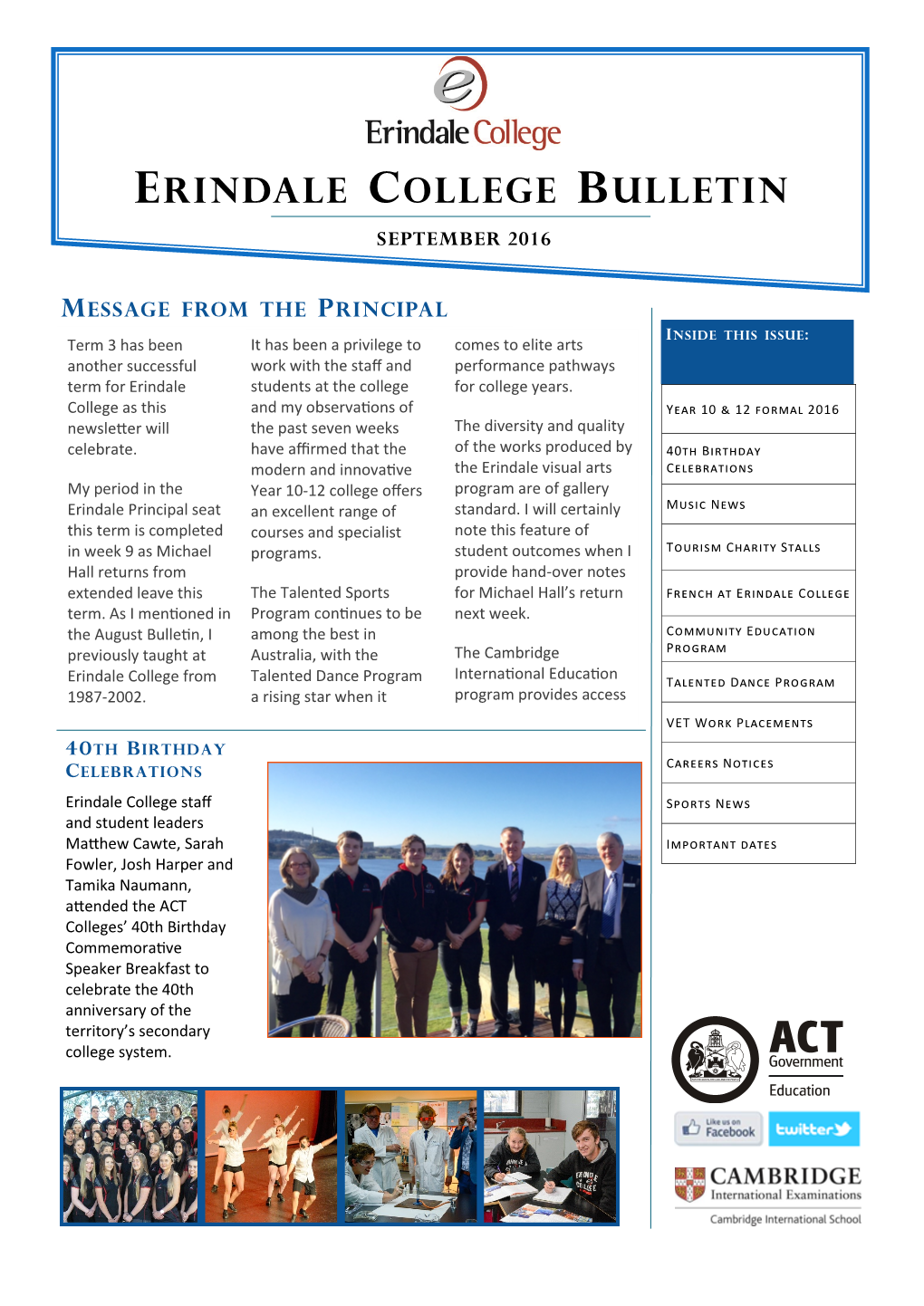 SEPTEMBER Bulletin 2016