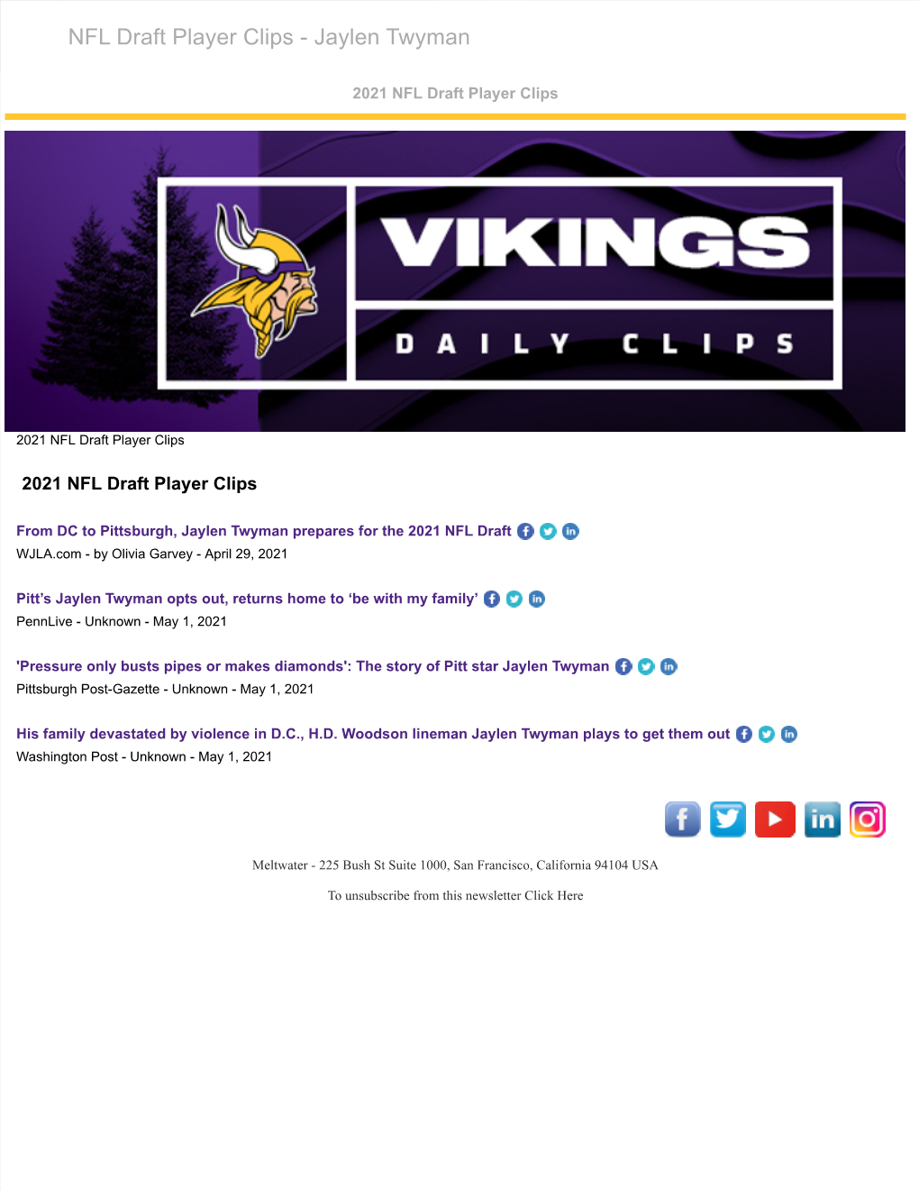 Share Newsletters NFL Draft Player Clips