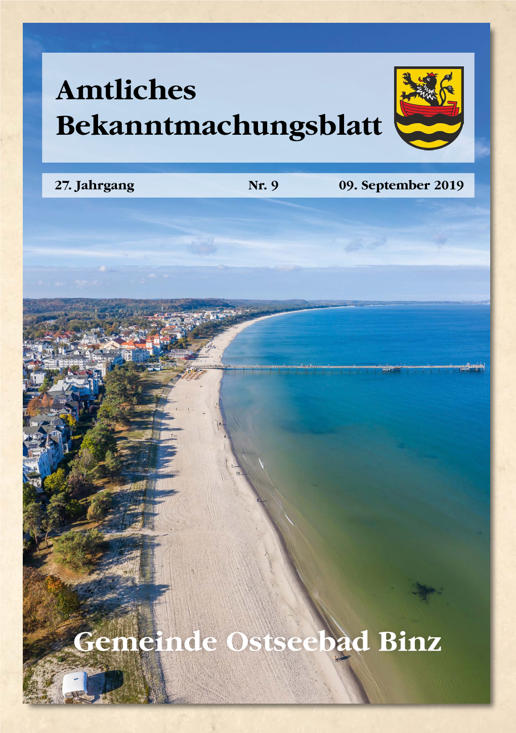 Amtliches Bekanntmachungsblatt Gemeinde Ostseebad Binz