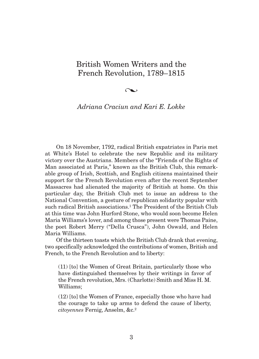 British Women Writers and the French Revolution, 1789–1815