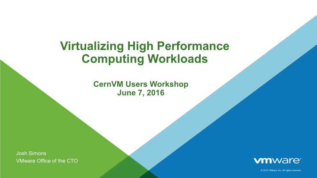 Virtualizing High Performance Computing Workloads