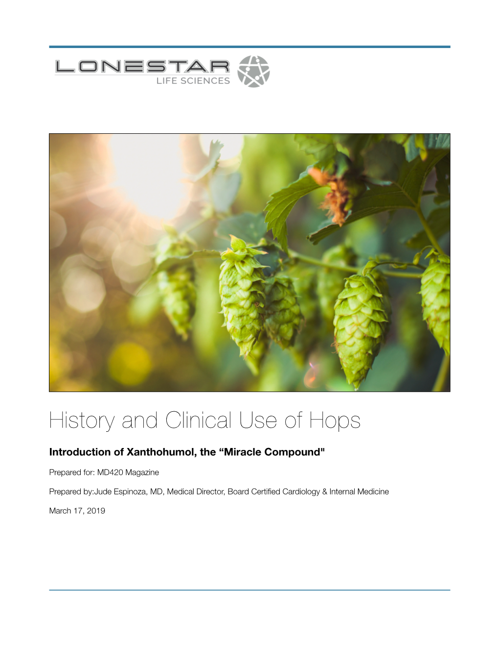 Xantho History and Clinical Use of Hops 2