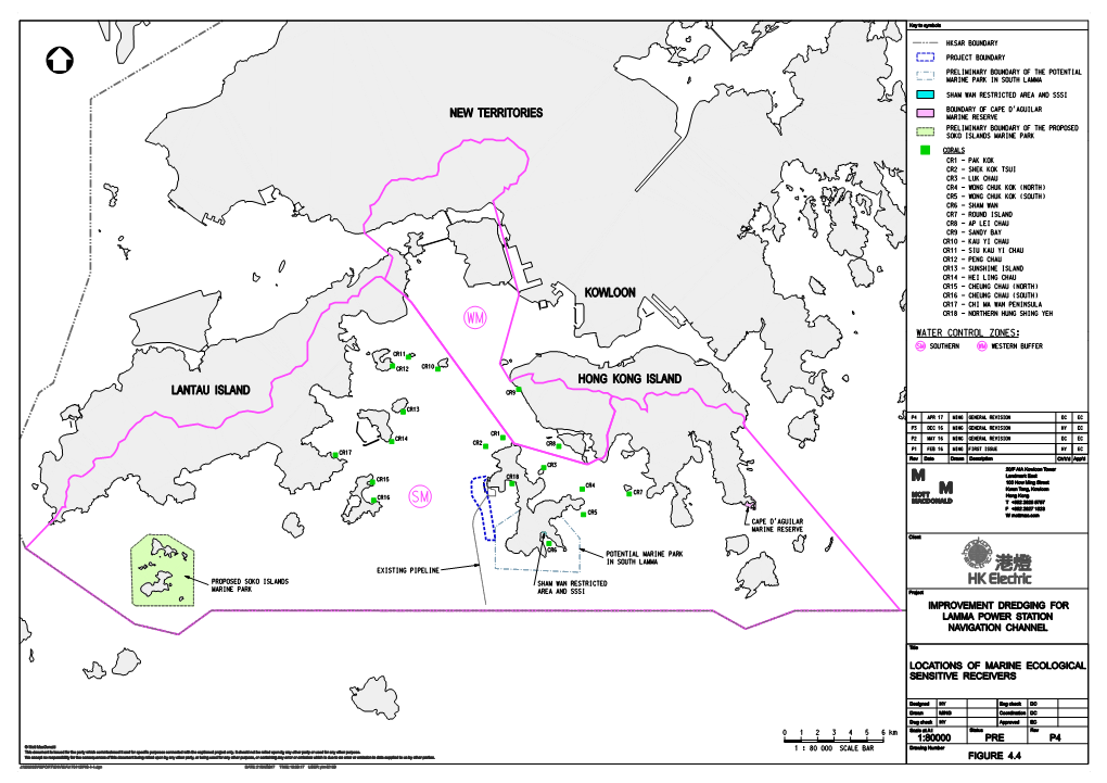 Locations of Marine Ecological Sensitive Receivers