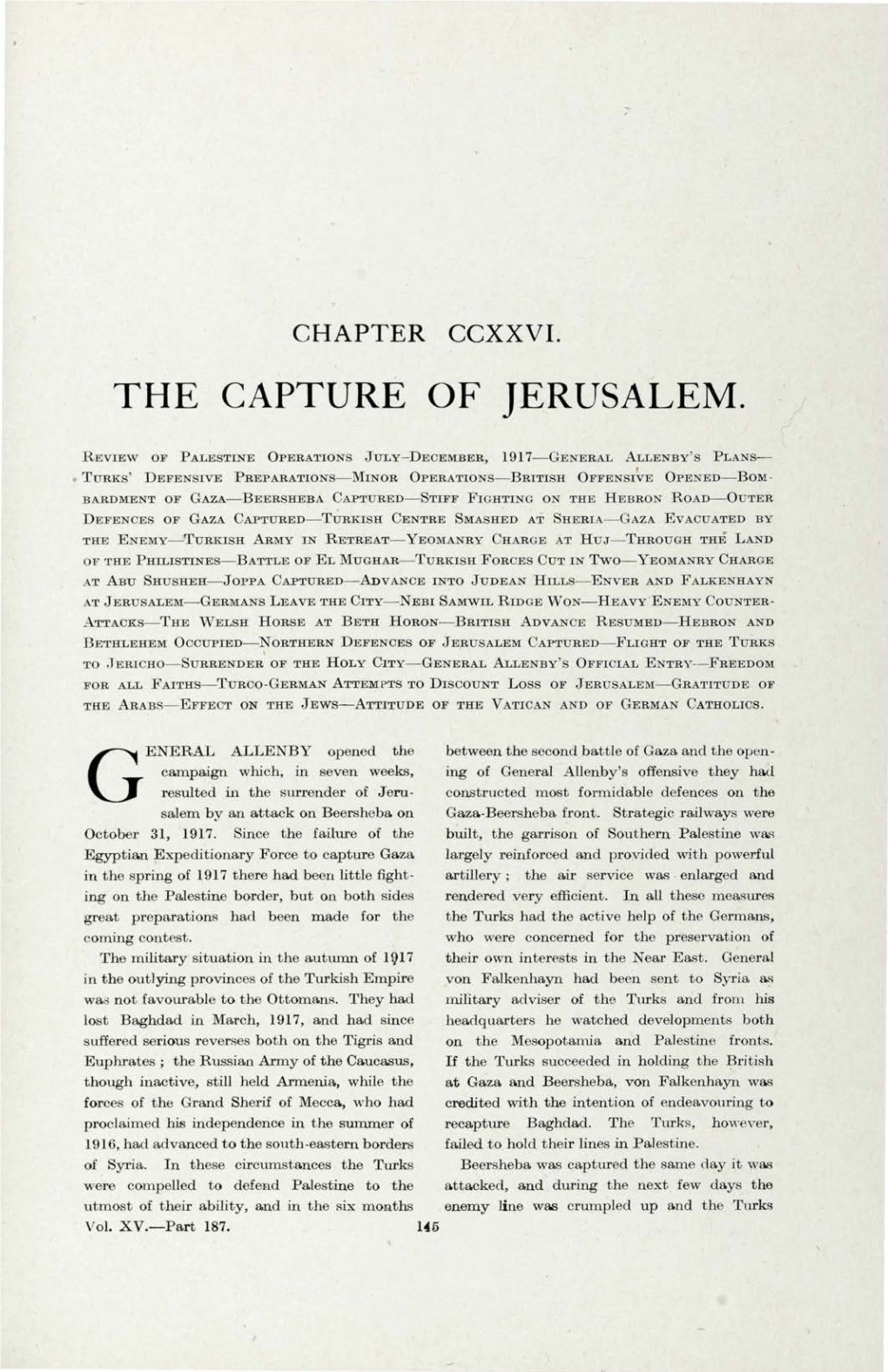 The Capture of Jerusalem