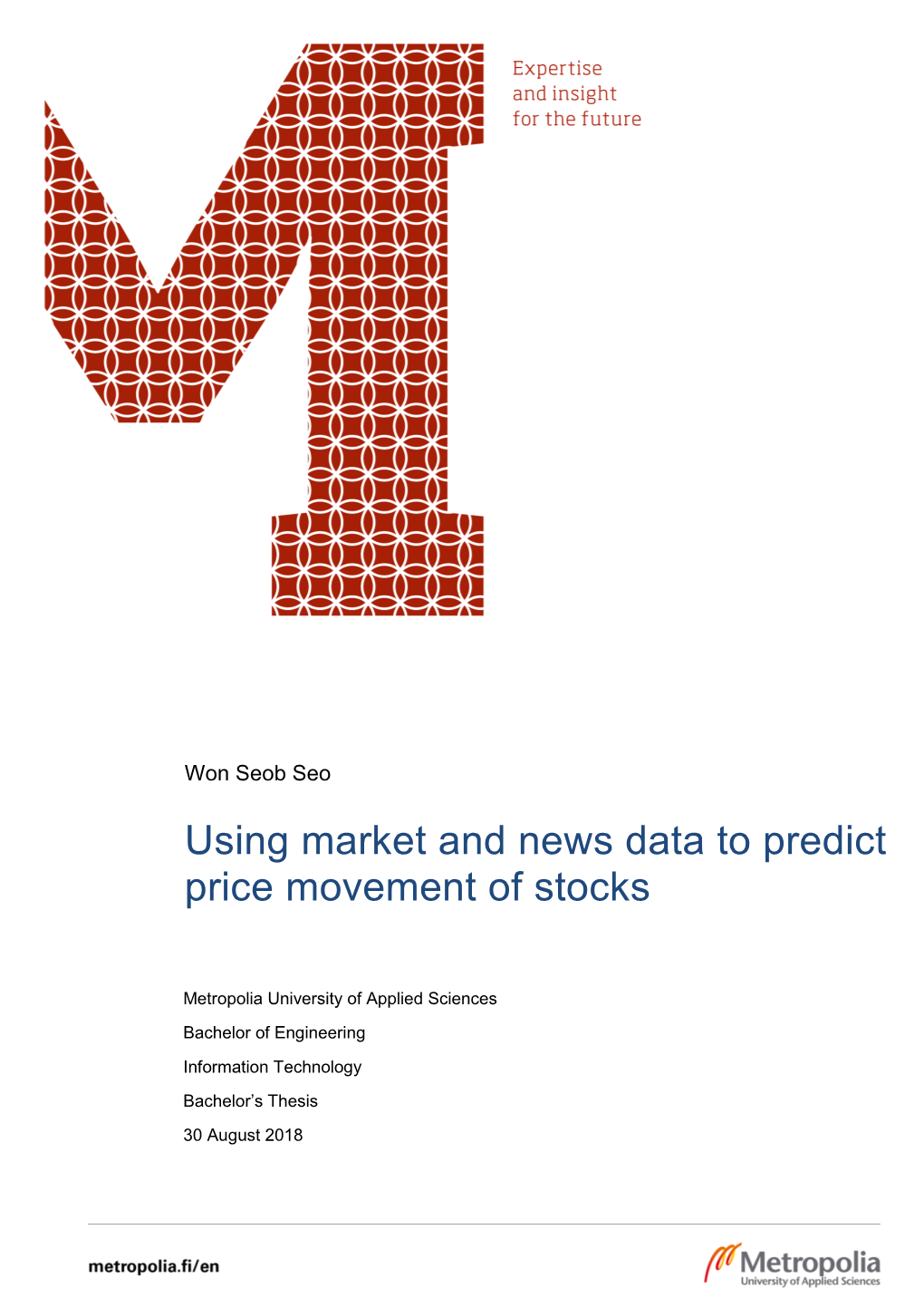 Using Market and News Data to Predict Price Movement of Stocks