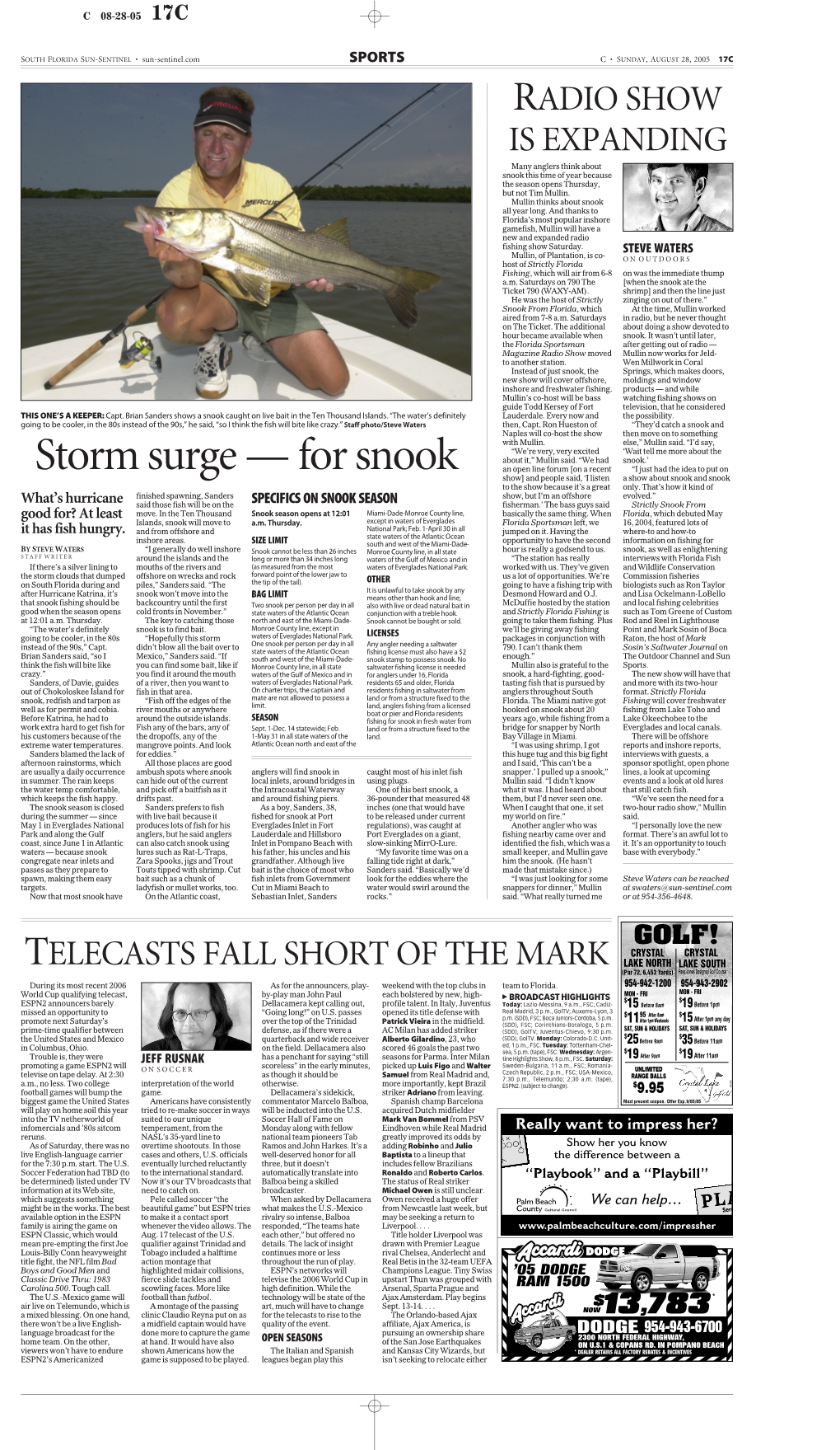 Storm Surge — for Snook About It,” Mullin Said