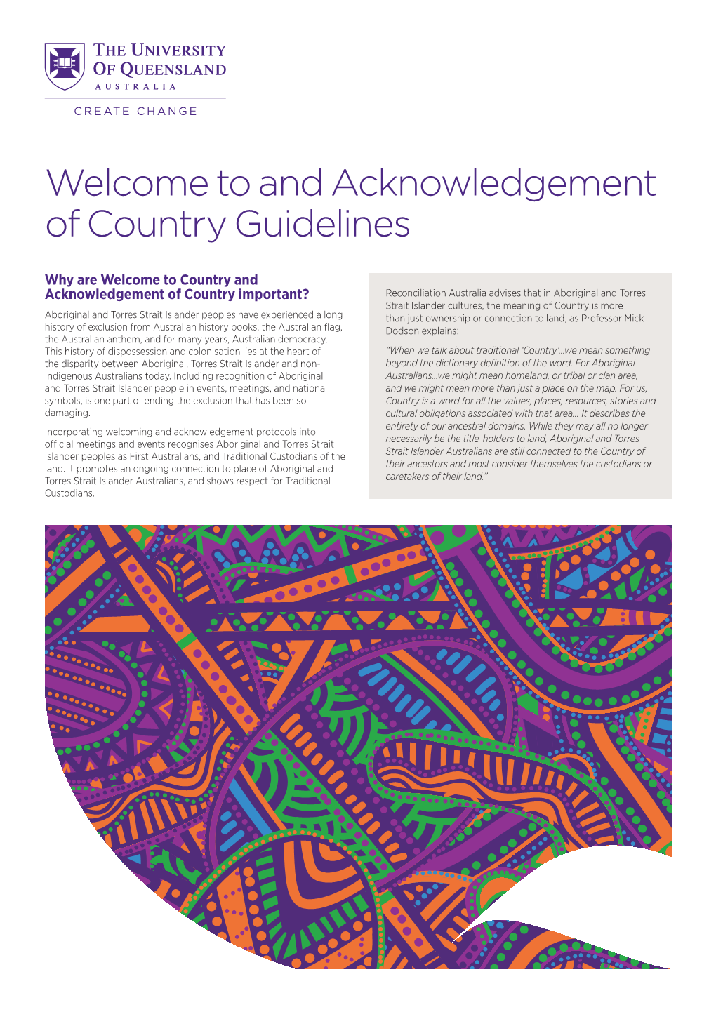 Welcome to and Acknowledgement of Country Guidelines PDF, 958KB