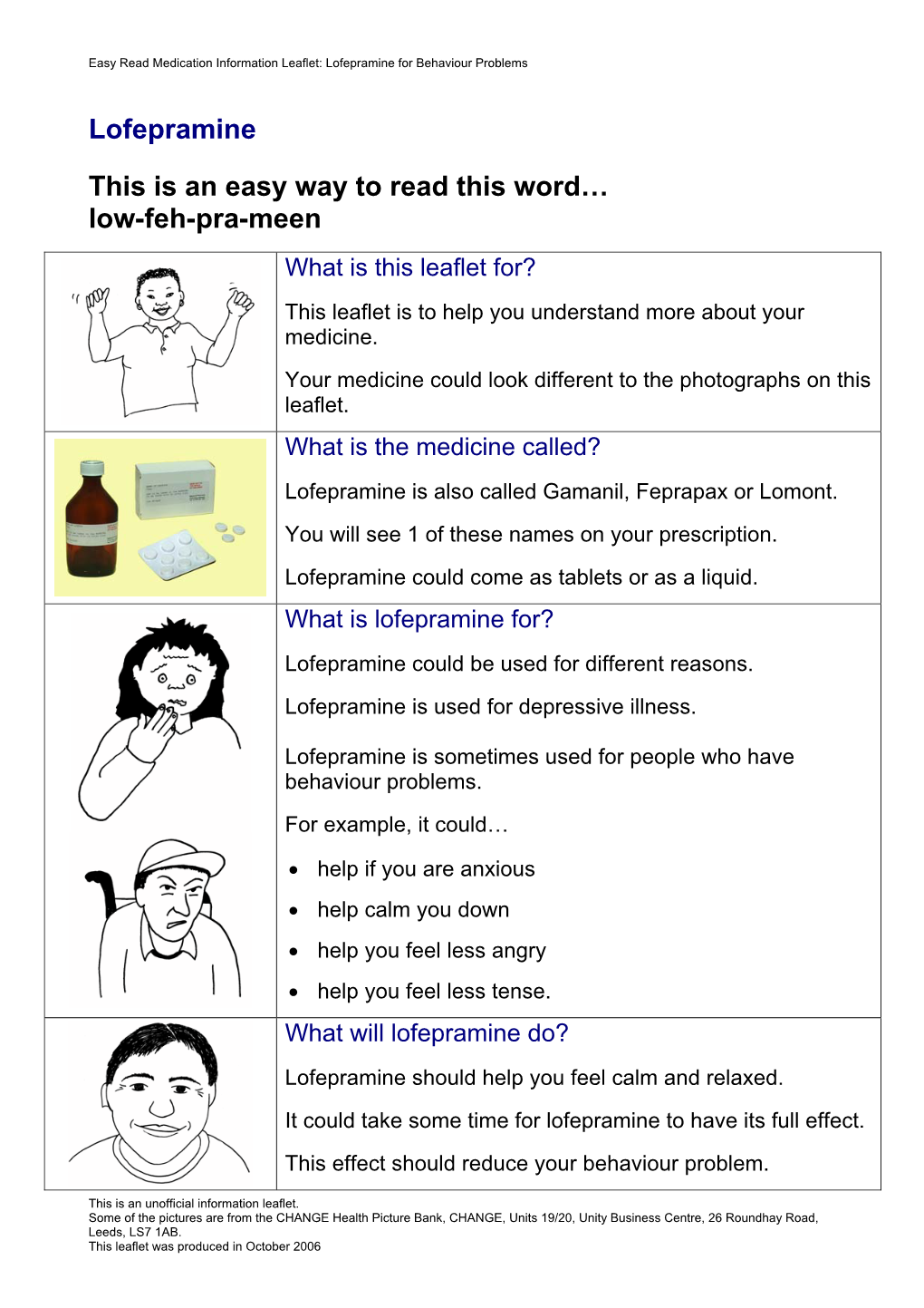 Lofepramine for Behaviour Problems