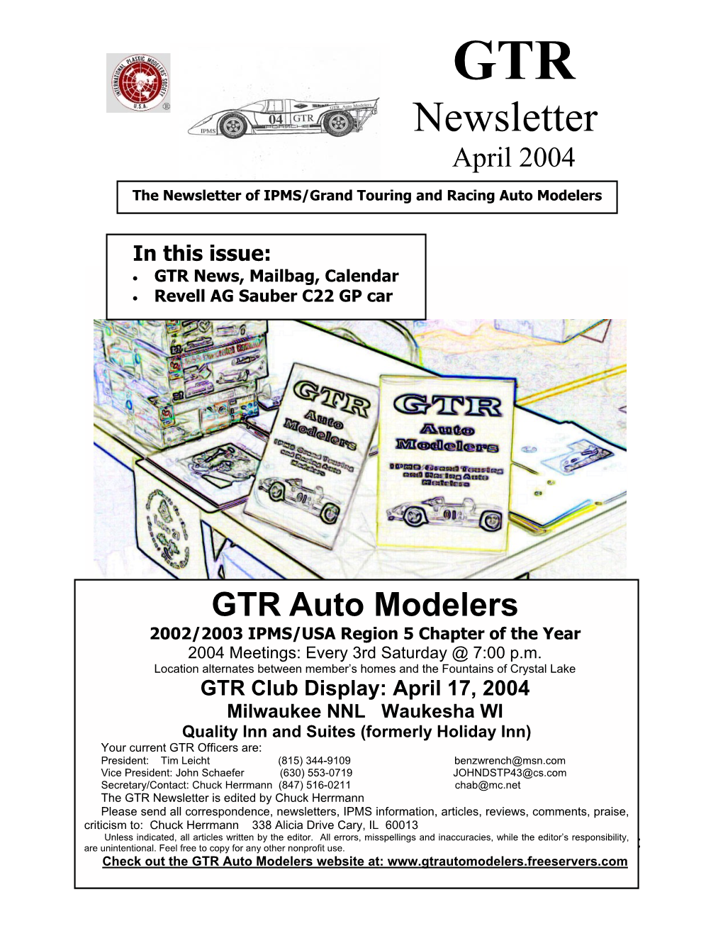 GTR Auto Modelers 2002/2003 IPMS/USA Region 5 Chapter of the Year