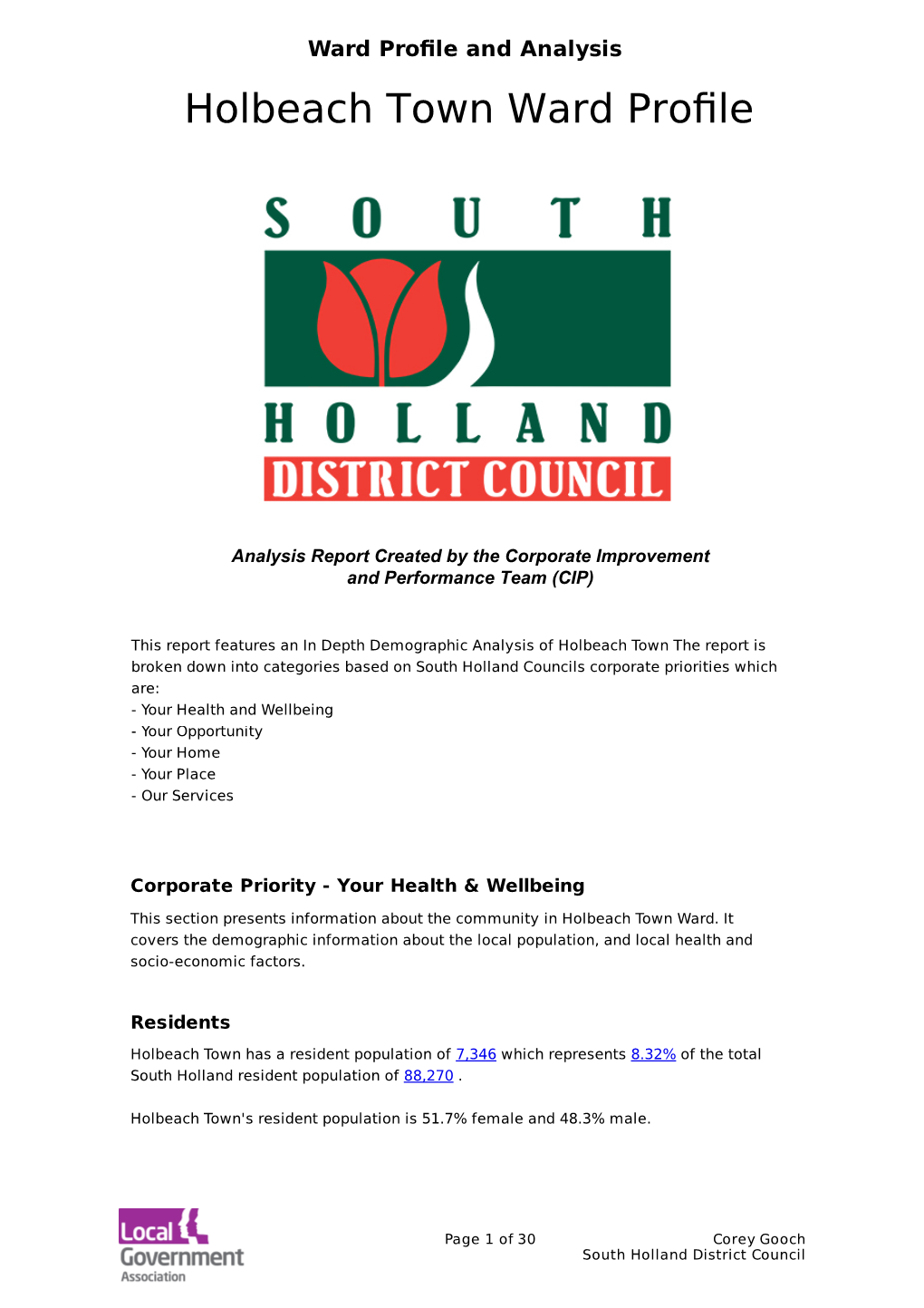 Holbeach Town Ward Profile