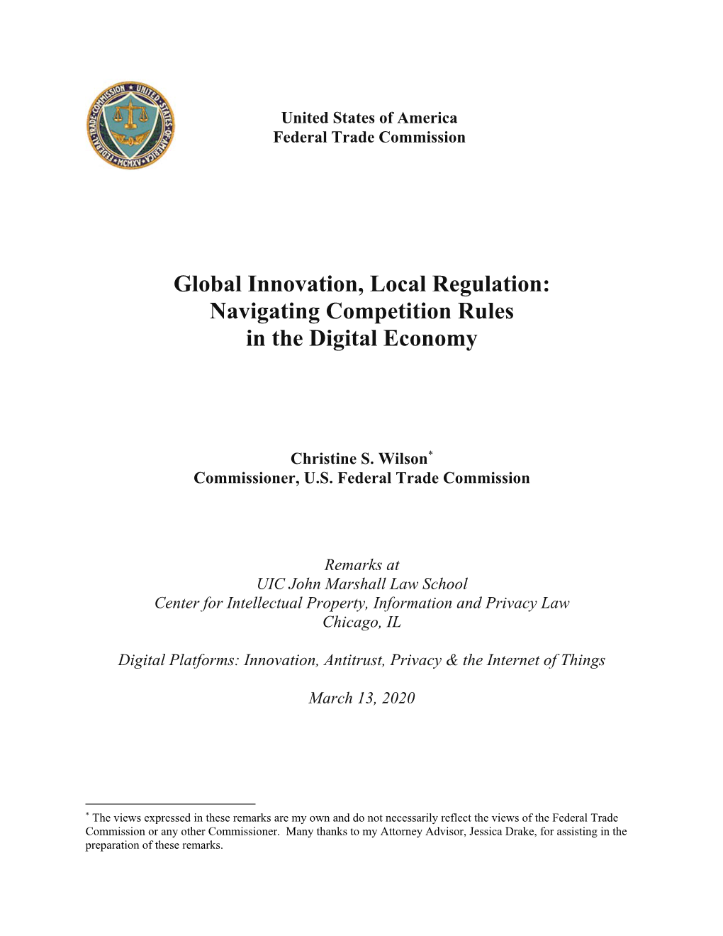 Global Innovation, Local Regulation: Navigating Competition Rules in the Digital Economy